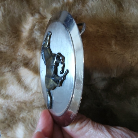 Vintage Mustang Galloping Horse Western Belt Buckle Unisex - Picture 5 of 11
